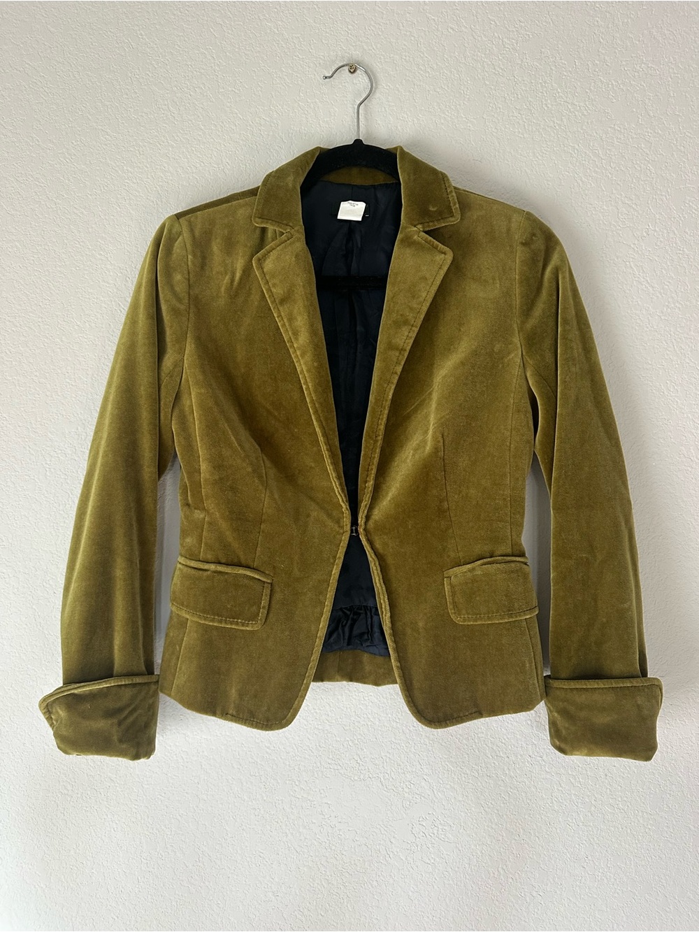 J.Crew 2008 École Velvet Blazer Jacket Tawny Olive Size 2